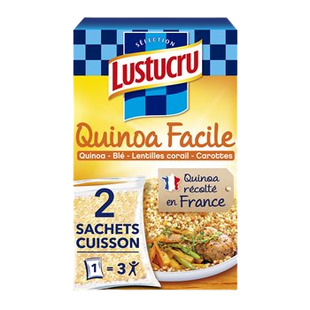 Céréales forestières Lustucru Quinoa/lentilles/carotte 2x150g