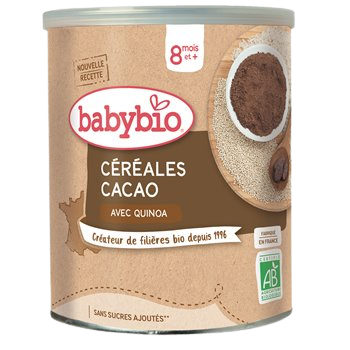 Céréales Babybio Cacao - Dès 8 mois - 220g