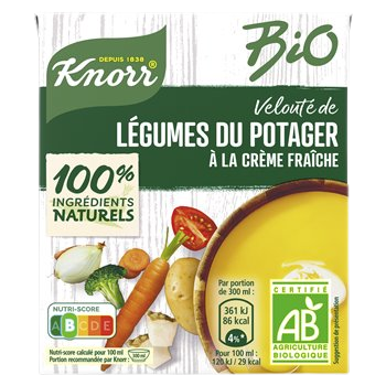 Soupe velouté  bio Knorr Légumes crème fraîche - 30cl