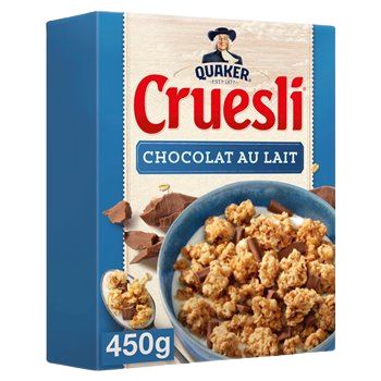 Céréales Quaker Cruesli Chocolat au lait - 450g