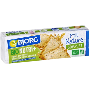 Biscuits Bio Bjorg P'tit nature - 200g