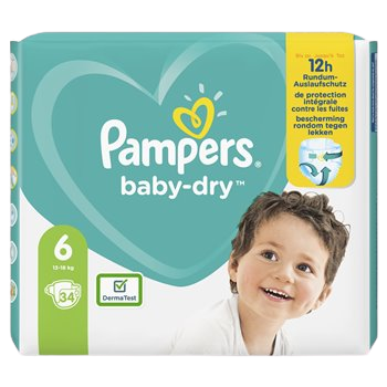 Changes bébé Pampers Baby Dry Géant T6 - x34