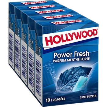 Chewing-gum Hollywood Power Fresh menthe forte- 70g