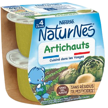 Bols Naturnes Nestlé Artichaut Dès 4/6 mois - 2x130g
