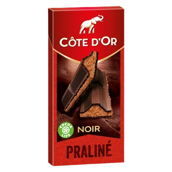 Chocolat praliné Côte d'Or Fondant noir - 200g