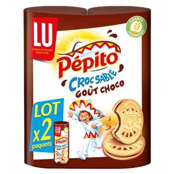 Biscuits Pépito  Croc sable chocolat - 2x294g