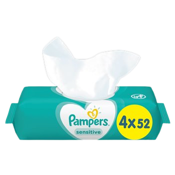 Pampers sensitive wipes 4x52