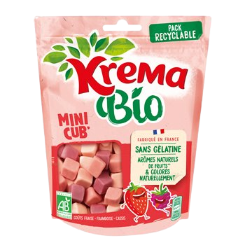 Bonbons Kréma cub Bio Fruit rouge - 130g