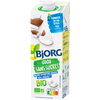 Boisson coco Bio Bjorg Sans sucre ajouté - 1L