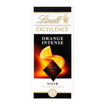 Tablette de chocolat noir Lindt Orange intense - 100g