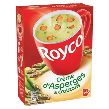 Soupe Crème d'asperges Royco Croûtons - 4x20cl - 60g