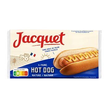 Pain hot dog Jacquet x4 -  240g