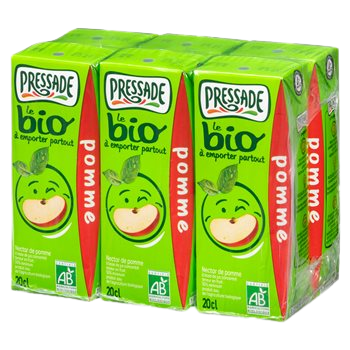Bio-Apfelnektar-Pressade-Briketts – 6 x 20 cl