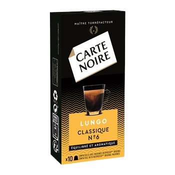 Café Carte Noire Lungo Intensité 6 - 10 capsules - 56g