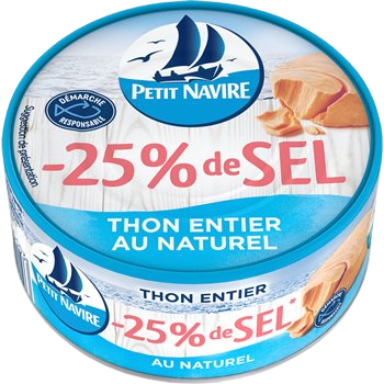 Thon naturel MSC Petit Navire -25% sel - 112g