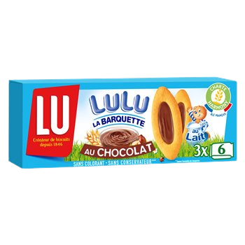 Biscuits barquette Lu Chocolat noisettes - 120g