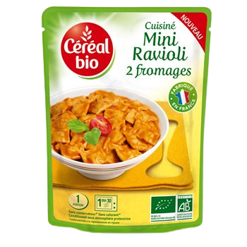 Organic Cereal Express Dishes Cheese Ravioli - 250g