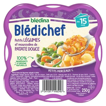 Plats cuisinés Bledichef Bledin Petits legs patate douce - 250g